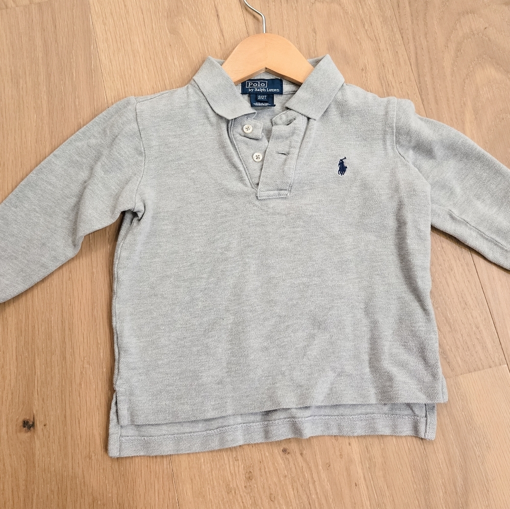 Polo by Ralph Lauren Kids Gray Polo Shirt 2T EUC no flaws